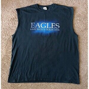 Vintage Eagles Farewell Tour T-Shirt Men's 2XL Black Sleevless